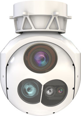 Dia 200MM Two Axis Two Metal Frame EO Pod With Three Sensors For Surveillance System