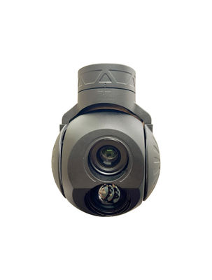 Metal Frame 64MM Dia Eo Gimbal Dual Axes Dual Sensors Fixed Focus TV Cameras With Two Different FOV For Surveillance