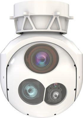 Dia 200MM Two Axis Two Metal Frame EO Pod With Three Sensors For Surveillance System